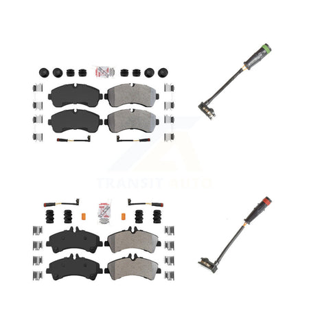 Front Rear Ceramic Disc Brake Pad & Extra Wear Sensor Kit For Mercedes-Benz Sprinter 3500 KNW-100152