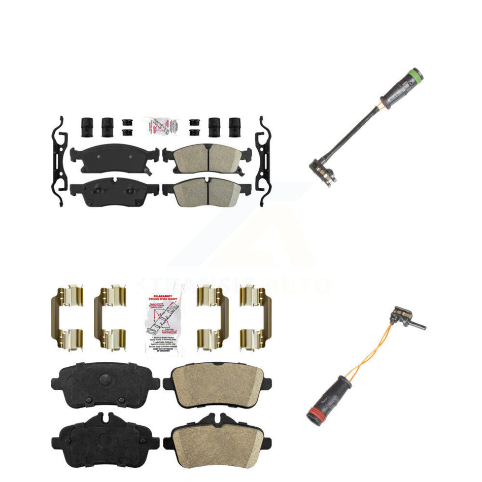 Front Rear Ceramic Brake Pads Wear Sensor Kit For Mercedes-Benz GLE400 GL350 GLS450 GL450 KNW-100154