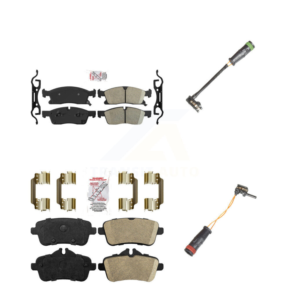 Front Rear Ceramic Brake Pads Wear Sensor Kit For Mercedes-Benz GLE400 GL350 GLS450 GL450 KNW-100155