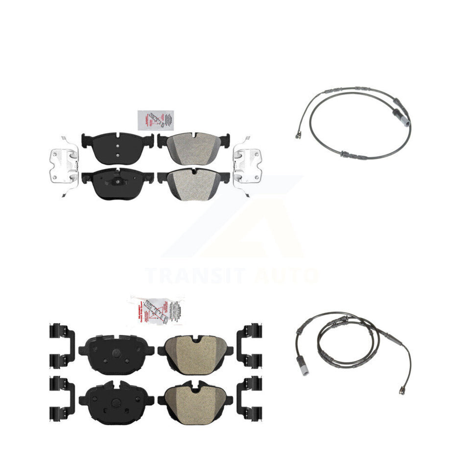 Front Rear Ceramic Disc Brake Pads And Wear Sensors Kit For 2016-2018 BMW X4 M40i KNW-100188