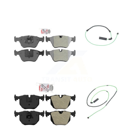 Front Rear Ceramic Disc Brake Pads And Wear Sensors Kit For 2005-2006 BMW M3 3.2L KNW-100192
