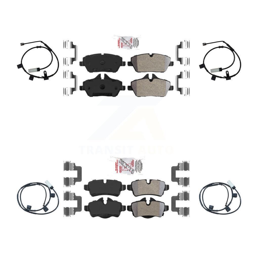 Front Rear Ceramic Disc Brake Pads And Wear Sensors Kit For Mini Cooper 1.6L KNW-100213