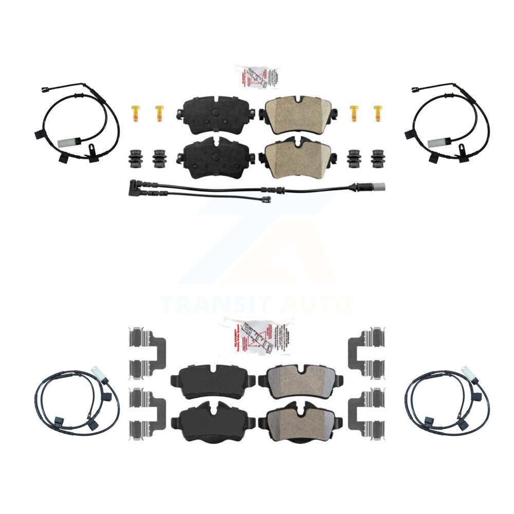 Front Rear Ceramic Disc Brake Pads And Extra Wear Sensors Kit For 2015 Mini Cooper 1.6L KNW-100214