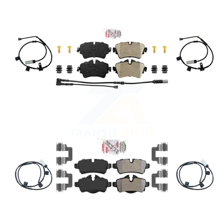 Front Rear Ceramic Disc Brake Pads And Extra Wear Sensors Kit For 2015 Mini Cooper 1.6L KNW-100214