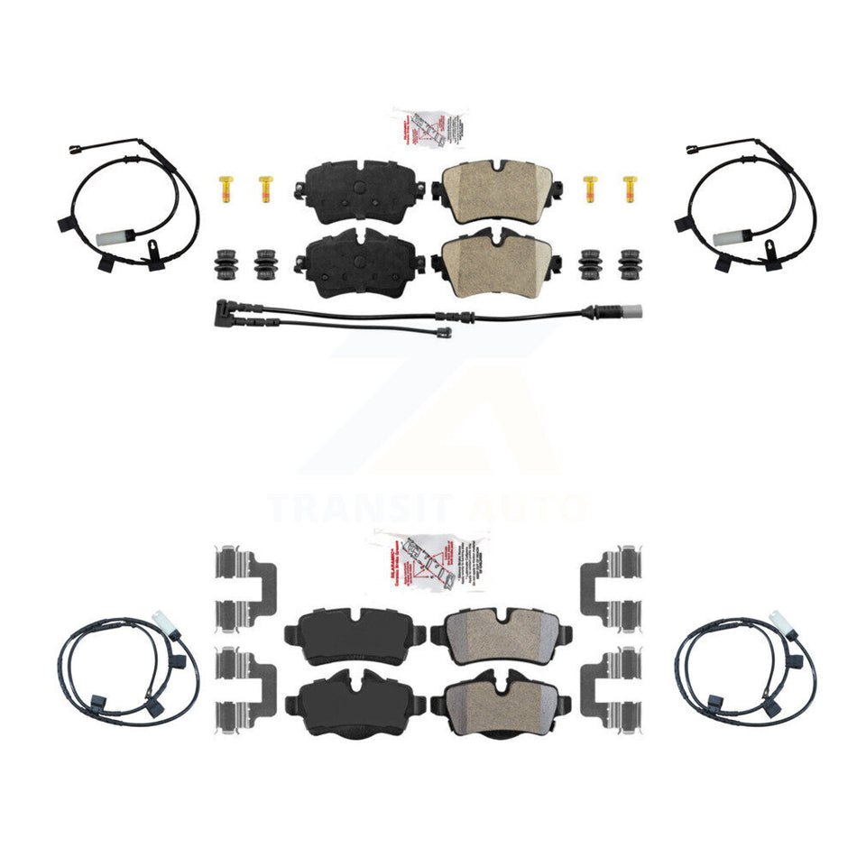 Front Rear Ceramic Disc Brake Pads And Extra Wear Sensors Kit For 2015 Mini Cooper 1.6L KNW-100214