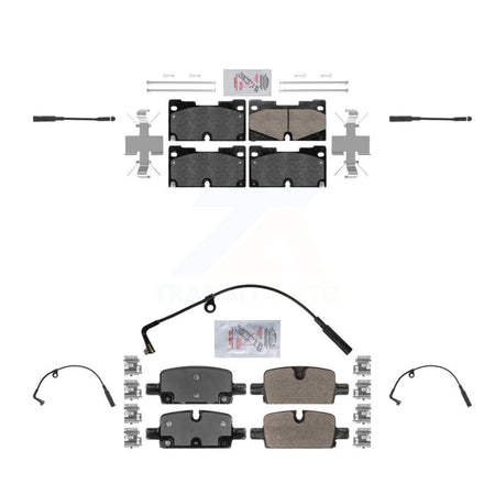 Front Rear Ceramic Brake Pad Extra Wear Sensor Kit For GMC Chevrolet Silverado 1500 Yukon KNW-100235