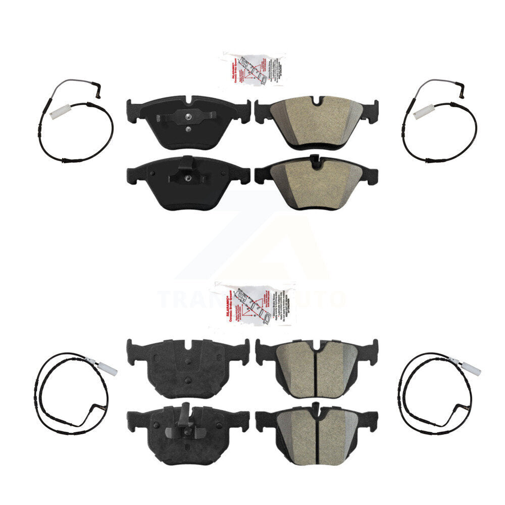 Front Rear Ceramic Disc Brake Pads And Wear Sensors Kit For BMW 335i 335d 3.0L KNW-100246