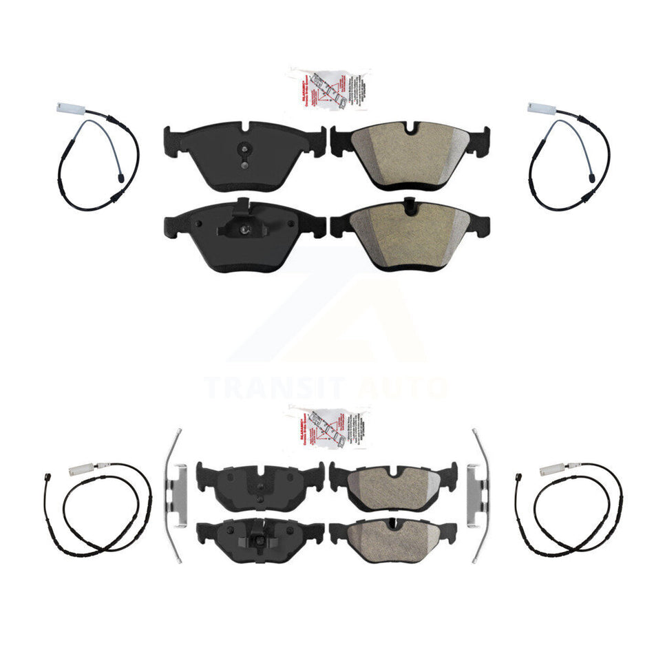 Front Rear Ceramic Disc Brake Pads And Wear Sensors Kit For BMW X1 KNW-100276