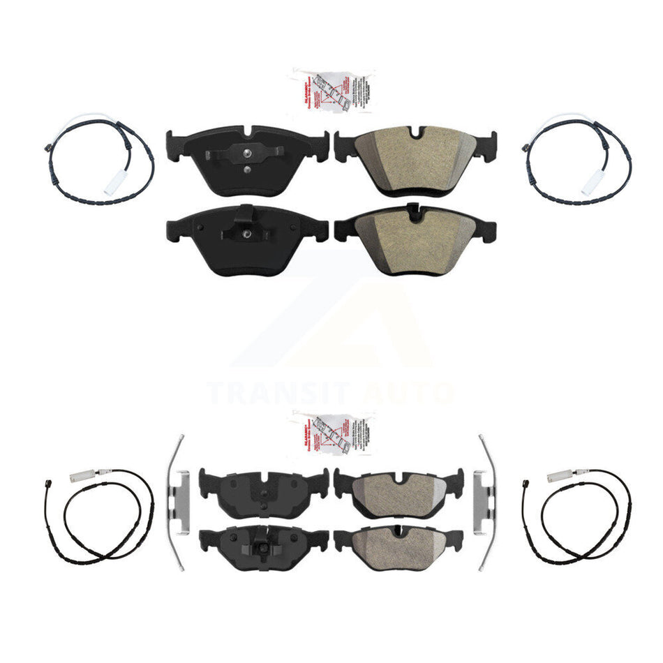 Front Rear Ceramic Disc Brake Pad Wear Sensor Kit For 2013 BMW X1 xDrive28i with AWD 2.0L KNW-100278