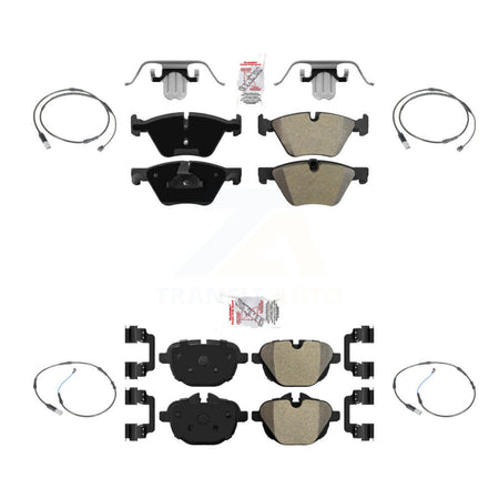 Front Rear Ceramic Disc Brake Pads And Wear Sensors Kit For BMW 528i KNW-100291