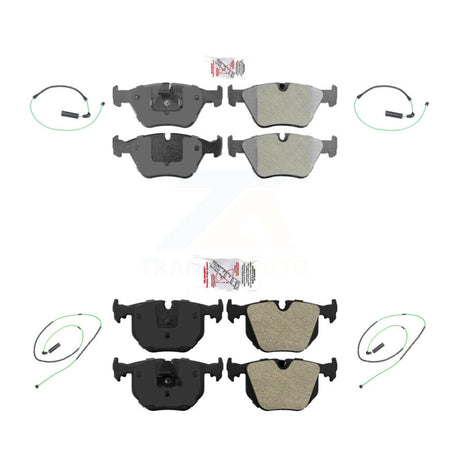 Front Rear Ceramic Disc Brake Pads And Wear Sensors Kit For 2005-2006 BMW M3 3.2L KNW-100293