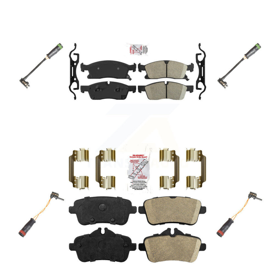 Front Rear Ceramic Brake Pads Wear Sensor Kit For Mercedes-Benz GLE400 GL350 GLS450 GL450 KNW-100327