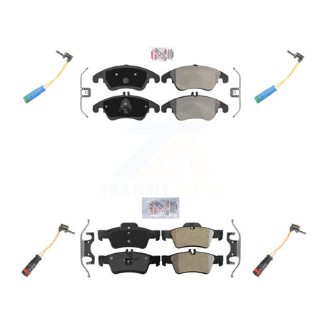Front Rear Ceramic Disc Brake Pads And Wear Sensors Kit For Mercedes-Benz E400 KNW-100328