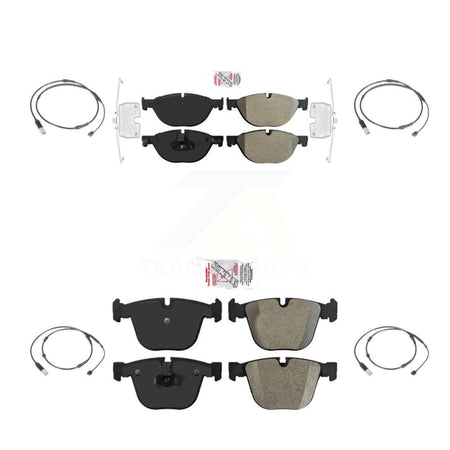 Front Rear Ceramic Disc Brake Pads And Wear Sensors Kit For 2012 BMW 750i GAS engine KNW-100347
