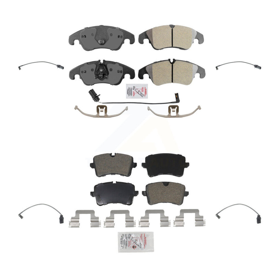 Front Rear Ceramic Disc Brake Pads And Extra Wear Sensors Kit For Audi A6 Quattro KNW-100368