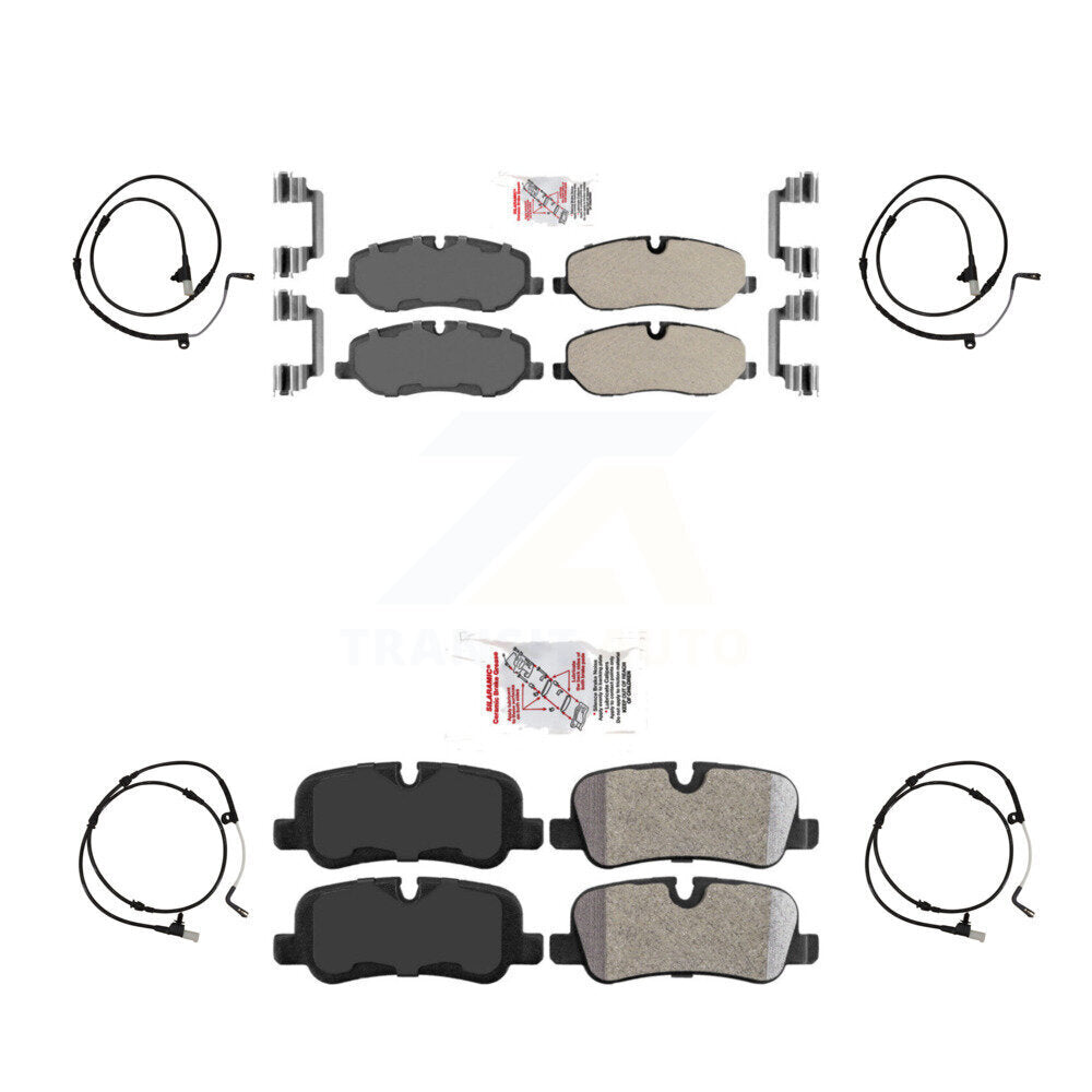 Front Rear Ceramic Disc Brake Pads And Wear Sensors Kit For Land Rover Range Sport KNW-100385