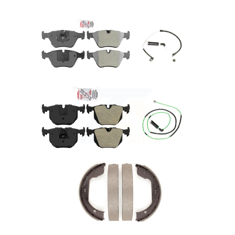 Front Rear Ceramic Disc Brake Pads And Wear Sensors Kit (5Pc) For BMW Z4 KNW-100417