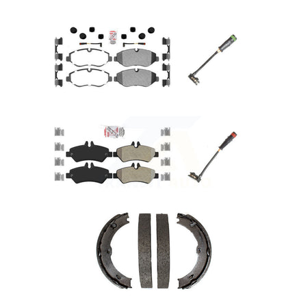 Front Rear Ceramic Brake Pads Extra Wear Sensor Kit (5Pc) For Sprinter 2500 Mercedes-Benz KNW-100436
