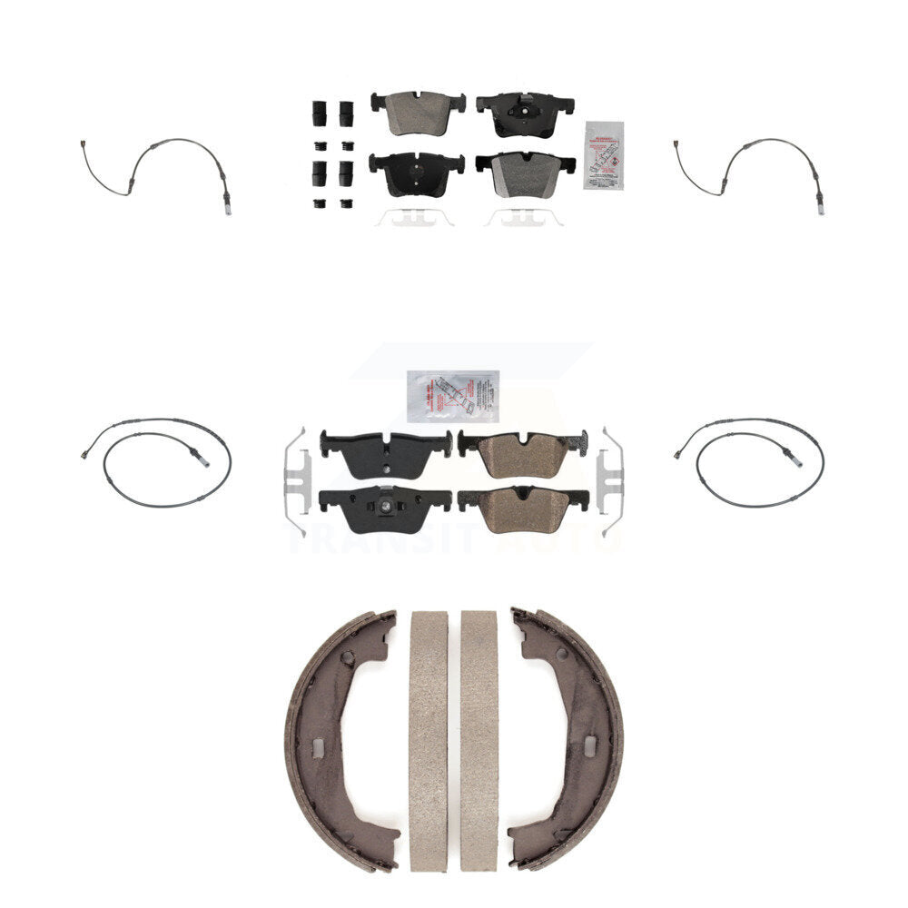Front Rear Ceramic Disc Brake Pad And Wear Sensor Kit (7Pc) For BMW 320i xDrive 328d 2.0L KNW-100512