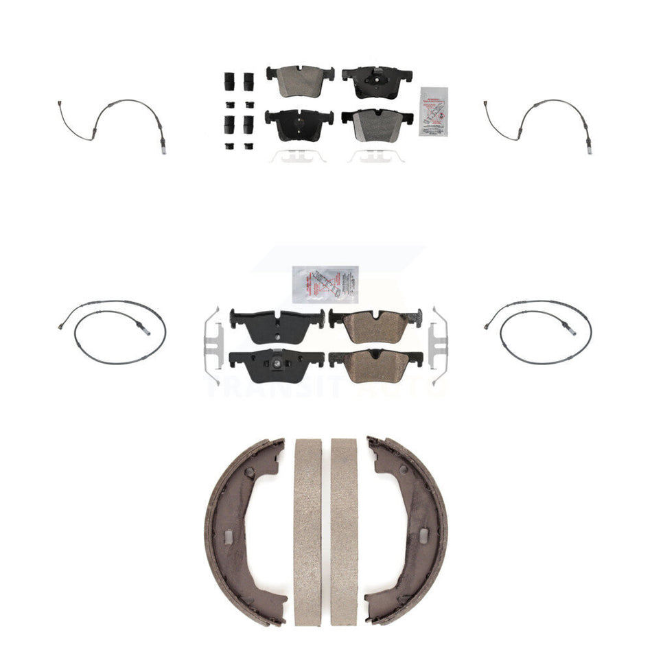Front Rear Ceramic Disc Brake Pad And Wear Sensor Kit (7Pc) For BMW 320i xDrive 328d 2.0L KNW-100512