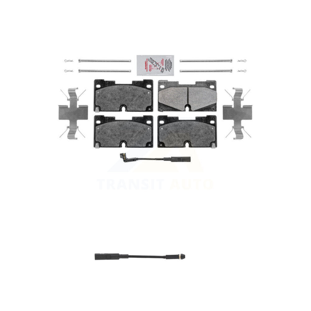 Front Ceramic Brake Pads Extra Wear Sensor Kit For GMC Chevrolet Silverado 1500 Sierra XL KNW-100574