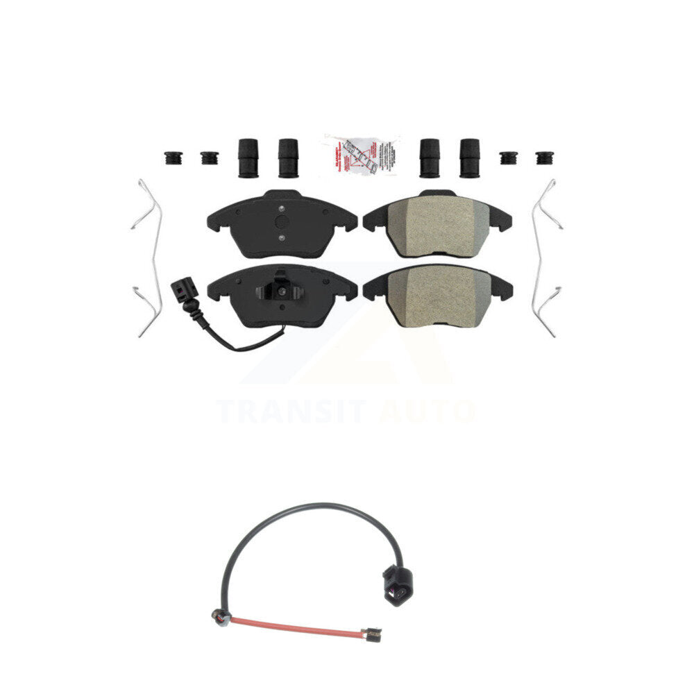 Front Ceramic Disc Brake Pad And Extra Wear Sensor Kit For 2012-2013 Audi TT Quattro 2.0L KNW-100589