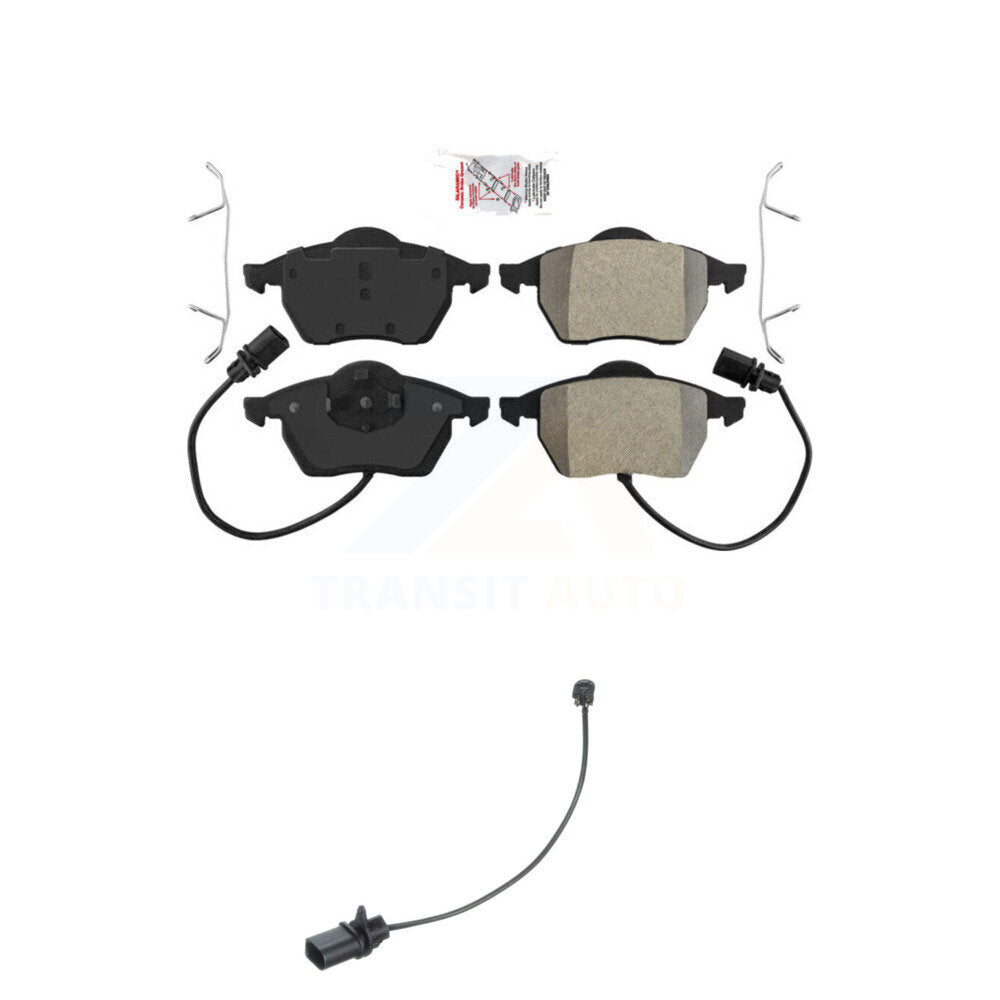 Front Ceramic Disc Brake Pads And Extra Wear Sensors Kit For Volkswagen Passat KNW-100596
