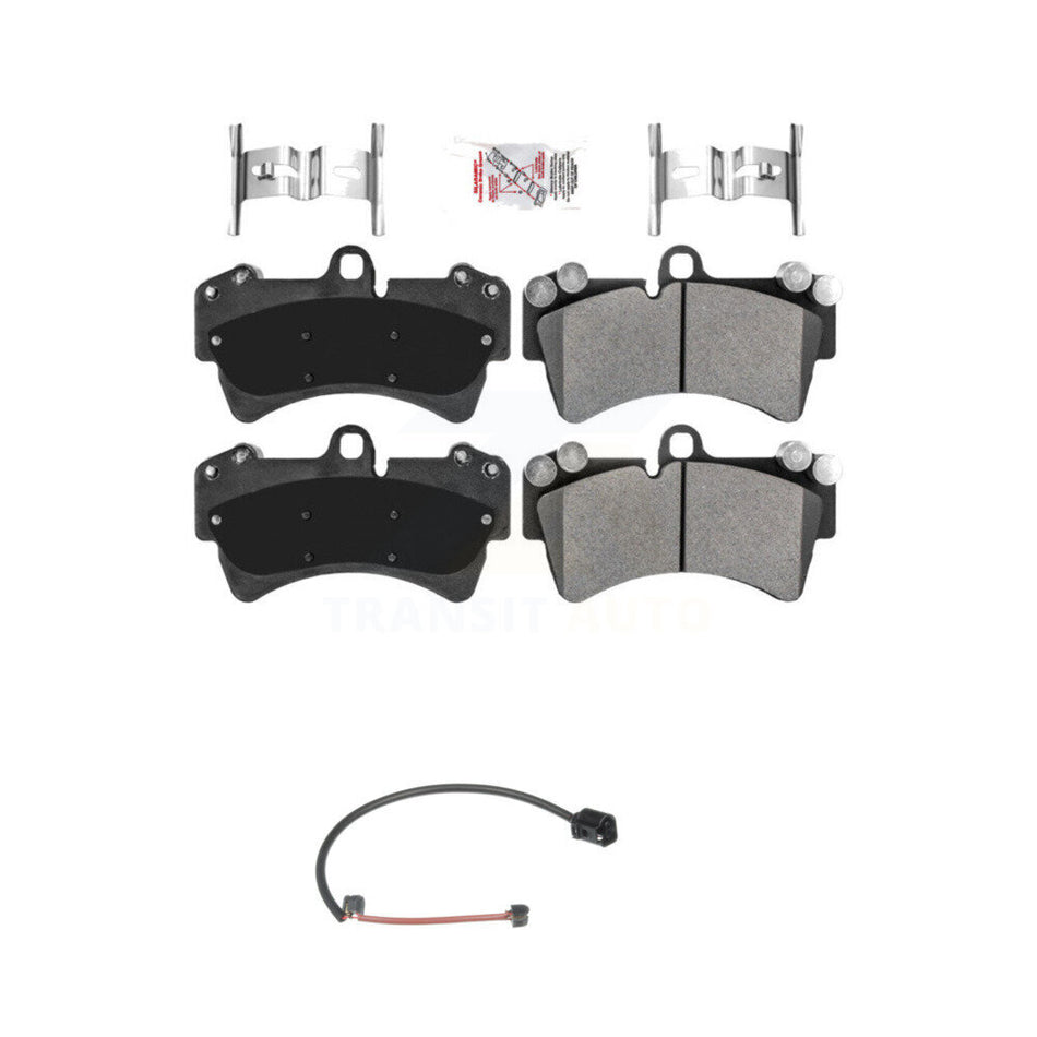 Front Ceramic Disc Brake Pads And Wear Sensors Kit For Audi Q7 Porsche Cayenne KNW-100607