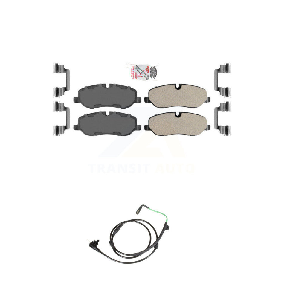 Front Ceramic Disc Brake Pads And Wear Sensors Kit For 2005 Land Rover LR3 4.4L KNW-100619