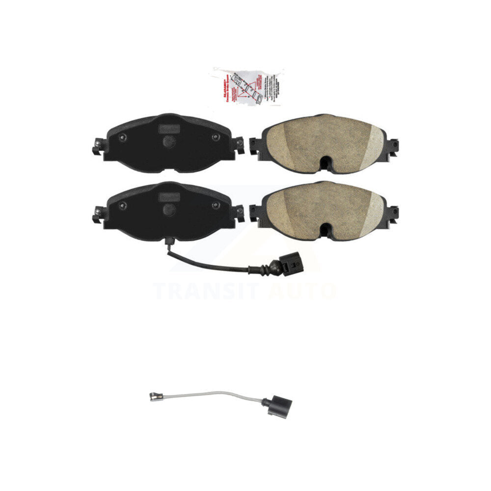 Front Ceramic Brake Pad & Extra Wear Sensor Kit For Volkswagen Jetta Golf SportWagen Taos KNW-100648
