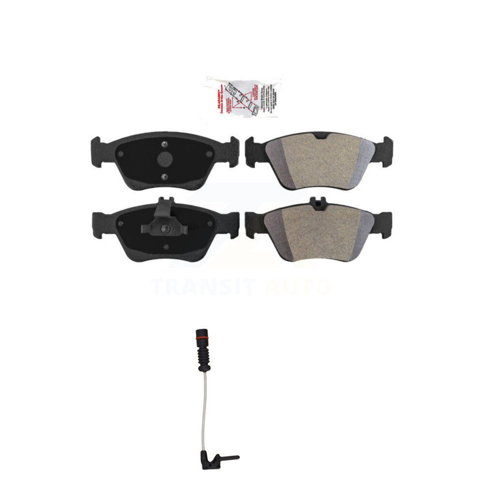 Front Ceramic Disc Brake Pads & Wear Sensor Kit For Mercedes-Benz SLK230 C230 SLK320 E300 KNW-100680