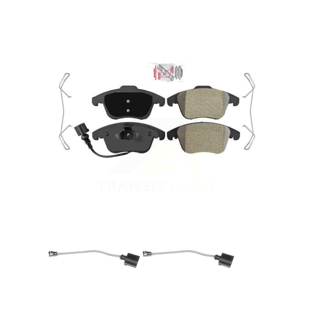 Front Ceramic Disc Brake Pads And Wear Sensors Kit For Volkswagen Tiguan Limited KNW-100767