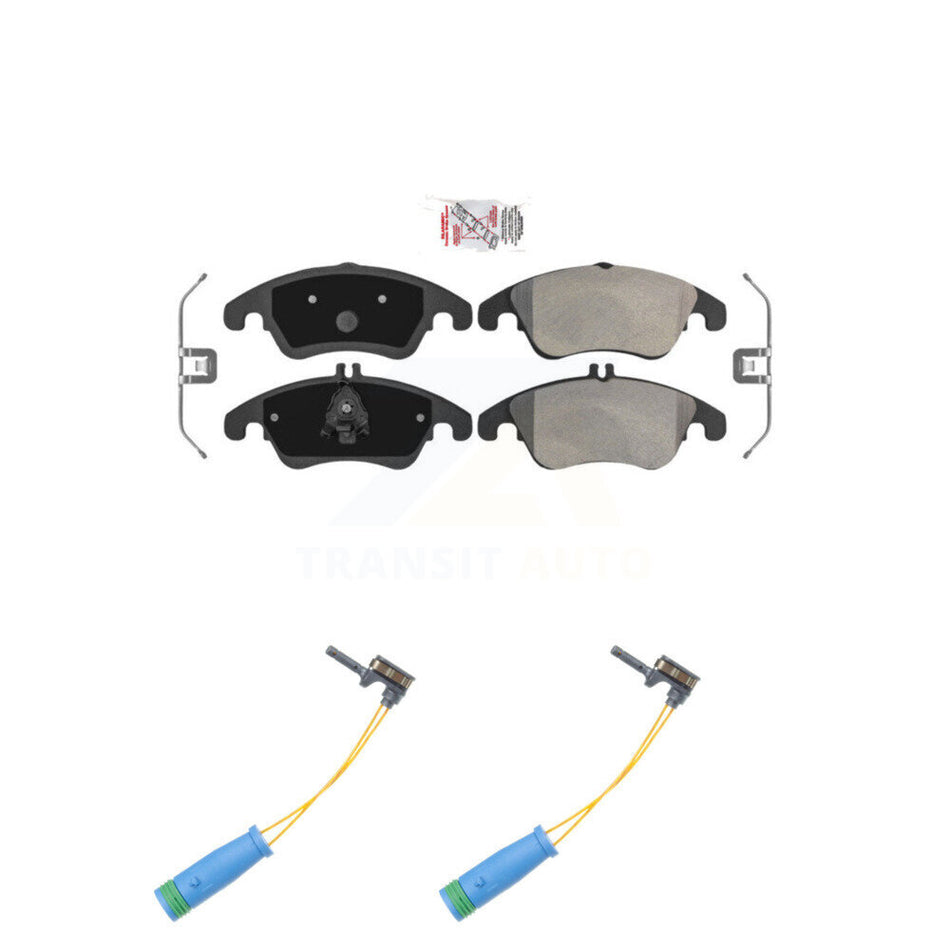 Front Ceramic Disc Brake Pads And Wear Sensors Kit For Mercedes-Benz C250 E400 KNW-100832