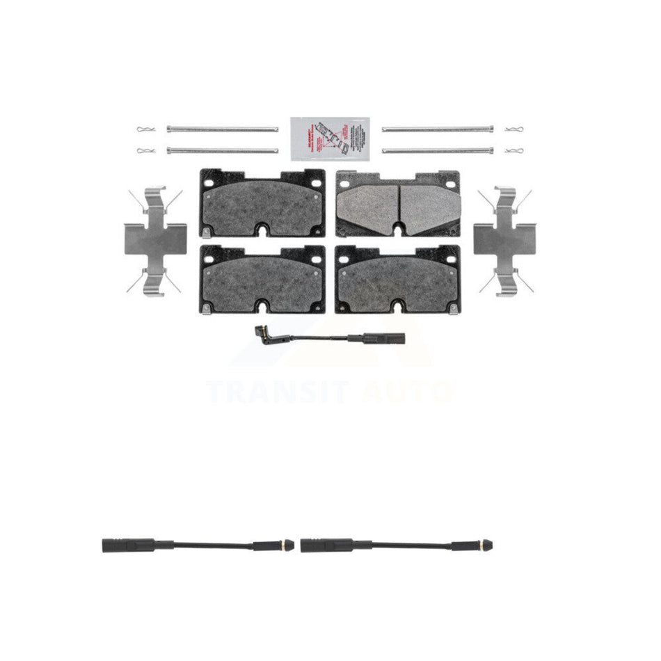 Front Ceramic Brake Pads Extra Wear Sensor Kit For GMC Chevrolet Silverado 1500 Sierra XL KNW-100838