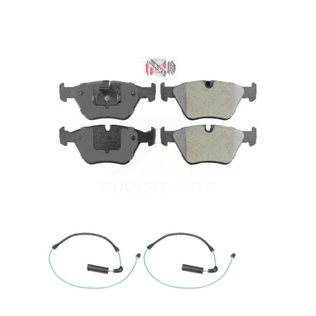 Front Ceramic Disc Brake Pads And Wear Sensors Kit For BMW 330Ci 330i 330xi M3 KNW-100850
