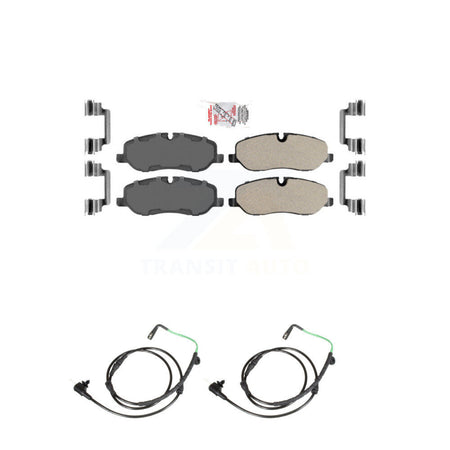Front Ceramic Disc Brake Pads And Wear Sensors Kit For 2005 Land Rover LR3 4.4L KNW-100851