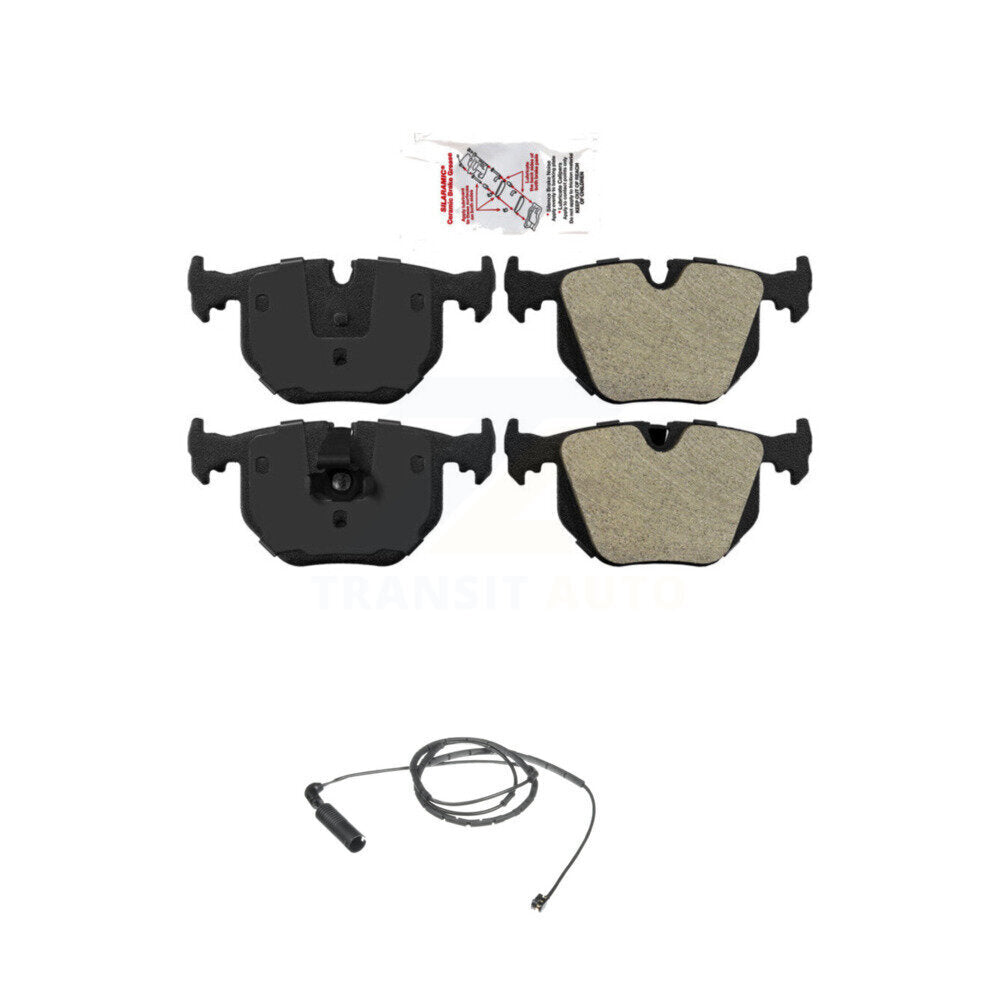 Rear Ceramic Disc Brake Pads And Wear Sensors Kit For BMW 330Ci 330i 330xi 3.0L KNW-100892