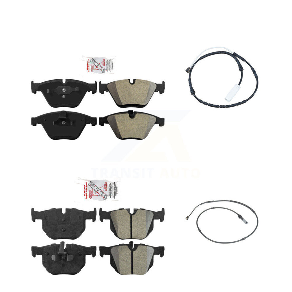 Front Rear Ceramic Disc Brake Pads And Wear Sensors Kit For BMW 335i xDrive KNW-101110
