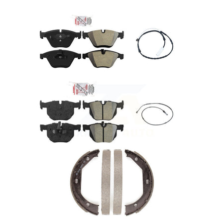 Front Rear Ceramic Disc Brake Pads And Wear Sensors Kit (5Pc) For BMW 335i xDrive KNW-101168