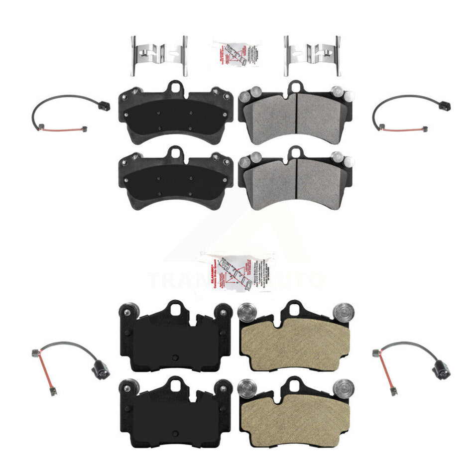 Front Rear Ceramic Disc Brake Pads And Wear Sensors Kit For Audi Q7 Porsche Cayenne KNW-101267
