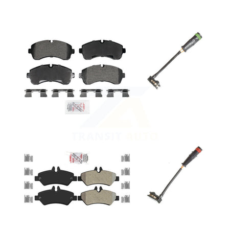 Front Rear Ceramic Disc Brake Pads And Wear Sensors Kit For Mercedes-Benz Sprinter 3500 KNW-101320