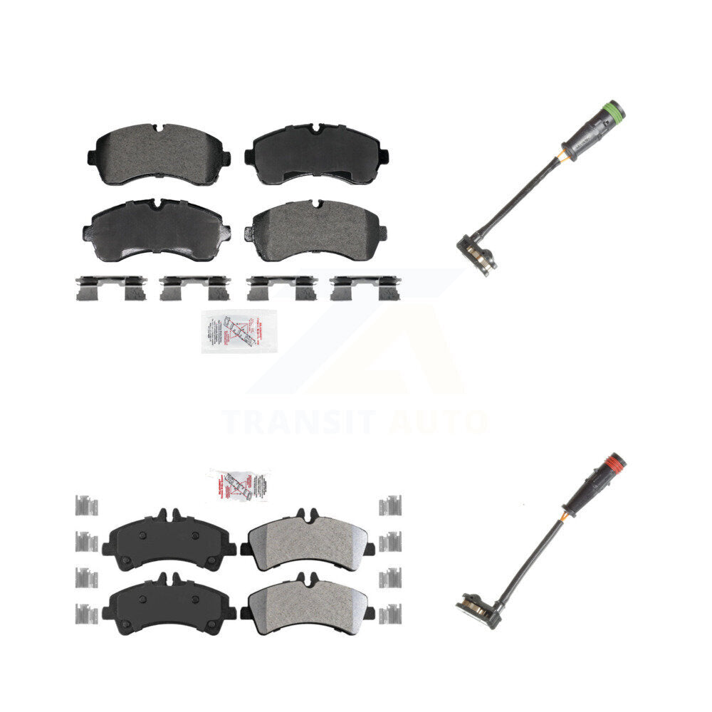 Front Rear Ceramic Disc Brake Pads And Wear Sensors Kit For Mercedes-Benz Sprinter 3500 KNW-101323