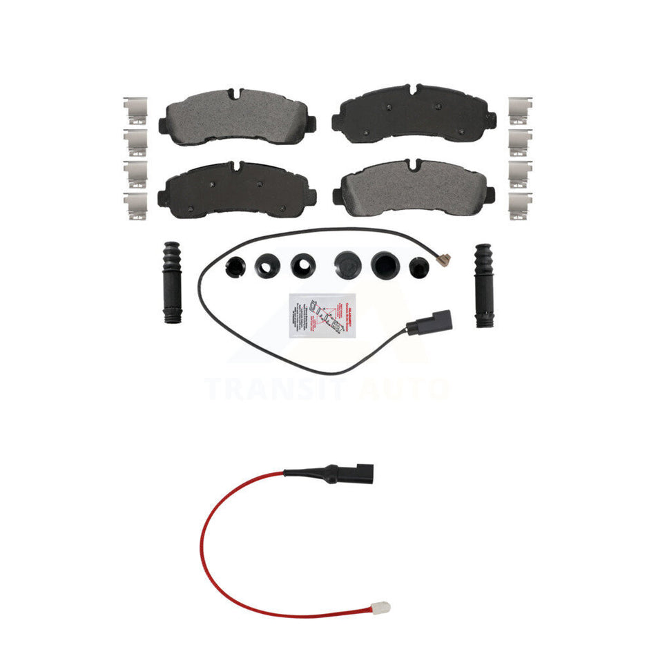 Rear Ceramic Disc Brake Pads And Wear Sensors Kit For 2020 Ford Transit-350 HD AWD KNW-101372