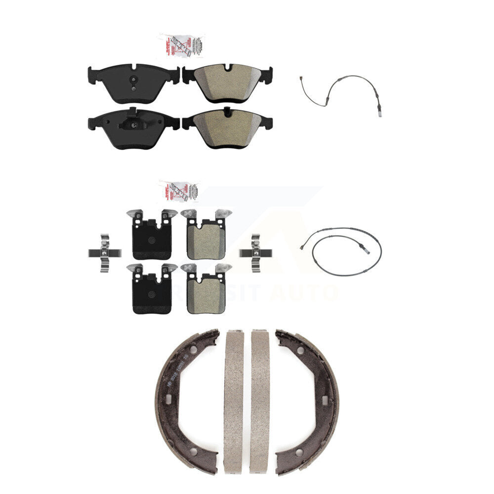 Front Rear Ceramic Disc Brake Pad Wear Sensor Kit (5Pc) For 2013 BMW 335i Sedan with 3.0L KNW-101385