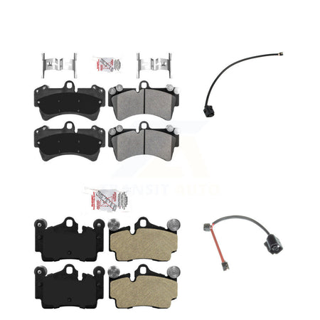 Front Rear Ceramic Brake Pad And Wear Sensor Kit For Audi Q7 with Composite KNW-101399