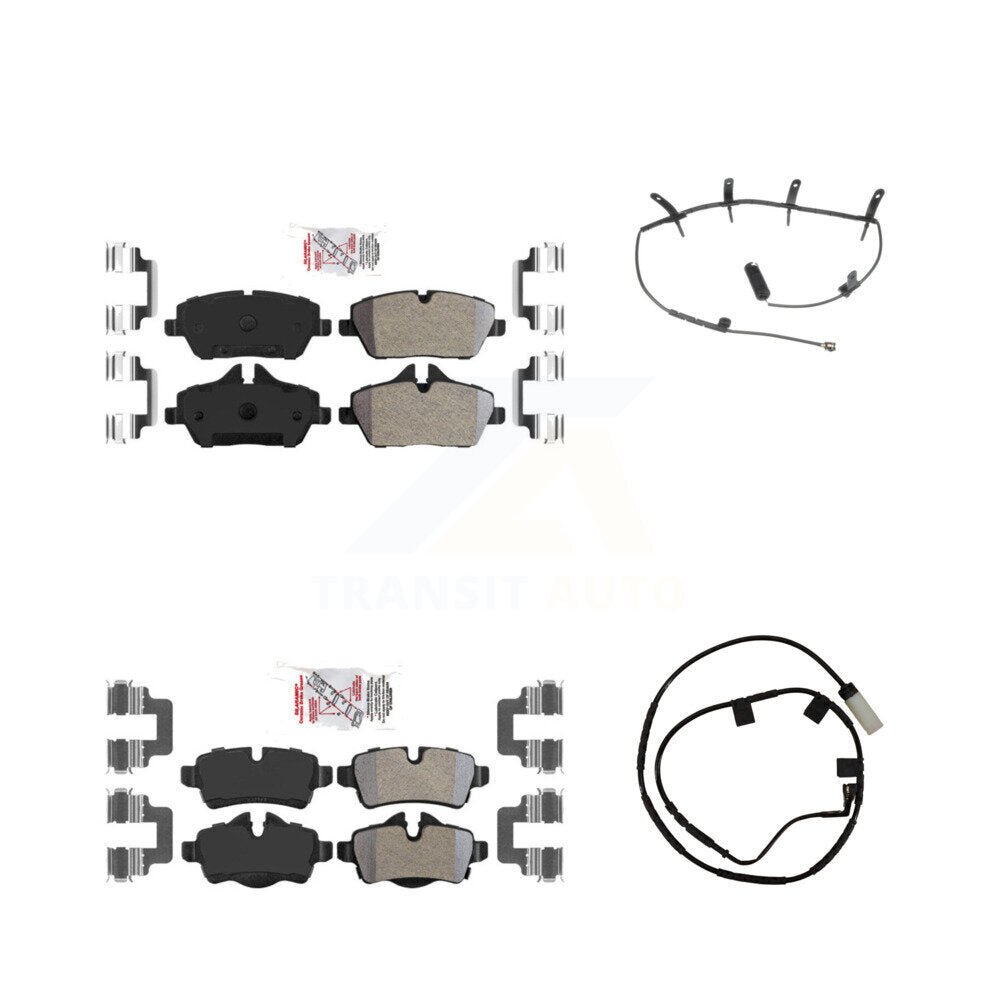 Front Rear Ceramic Disc Brake Pads And Wear Sensors Kit For Mini Cooper KNW-101404