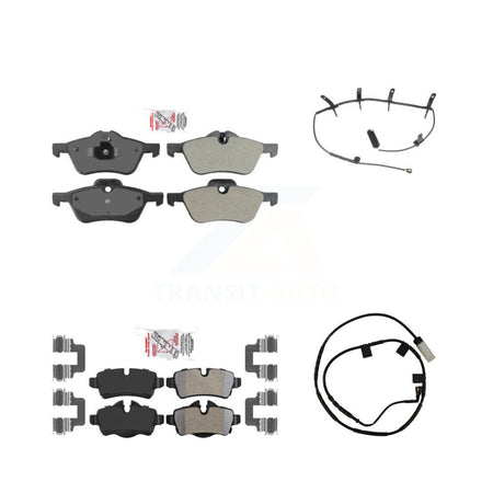 Front Rear Ceramic Disc Brake Pads And Wear Sensors Kit For Mini Cooper KNW-101405