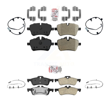 Front Rear Ceramic Disc Brake Pads And Wear Sensors Kit For Mini Cooper KNW-101414