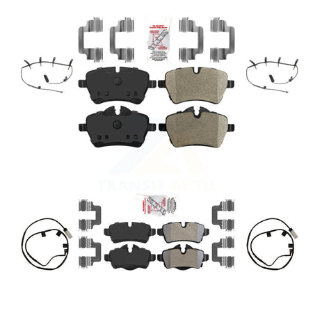 Front Rear Ceramic Disc Brake Pads And Wear Sensors Kit For Mini Cooper KNW-101417