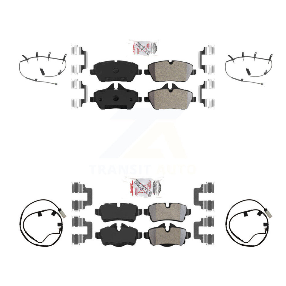 Front Rear Ceramic Disc Brake Pads And Wear Sensors Kit For Mini Cooper KNW-101418